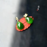 Яшма, зеленая подвеска из нефрита, маленькое изысканное ожерелье, аксессуар, аксессуары, Россия