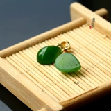 Яшма, зеленая подвеска из нефрита, маленькое изысканное ожерелье, аксессуар, аксессуары, Россия