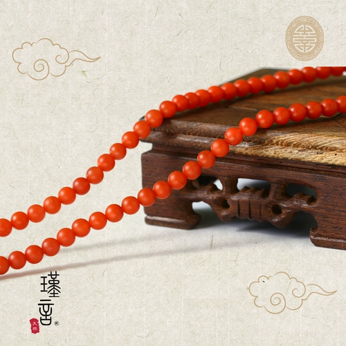 Натуральный красный агатовый браслет из провинции Юньнань, четки из круглых бусин подходит для мужчин и женщин