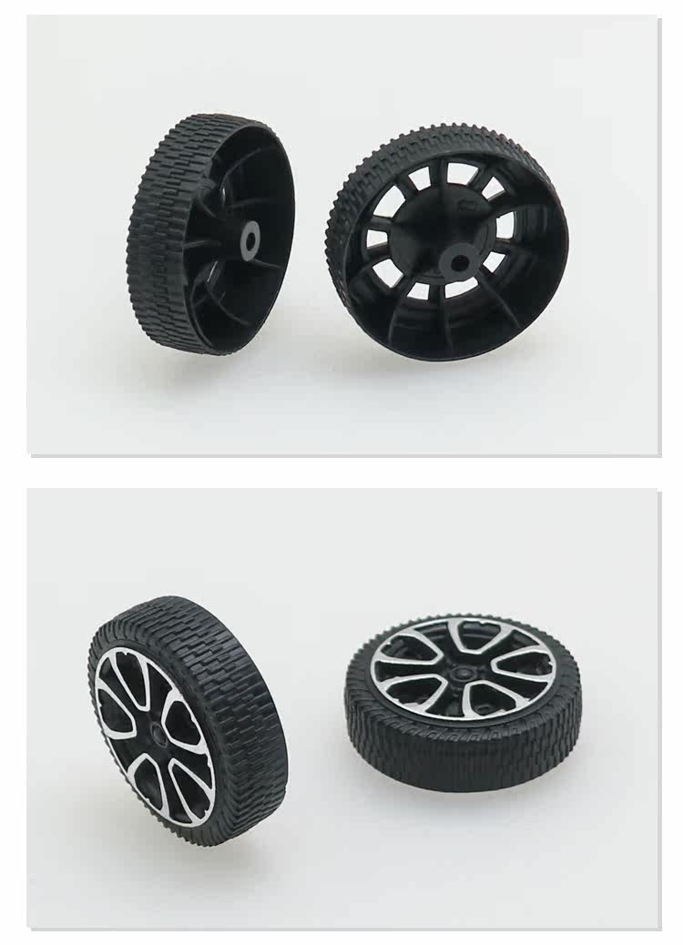30mm fancy wheel toy car wheels, 2mm hole shaft tires, tech small creations, fun assembly parts pic 4