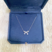 Butterfly knot necklace light extravagant and small crowdDesign High sense 2021 New pure silver collarbone chain to send girlfriend gift