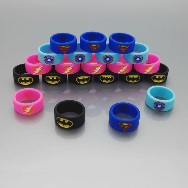 Silicone Ring for Finger Rings, 22mm Silicone Ring for Lure Slingshot Handle Decoration, Spider-Man, Superman