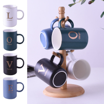 Ceramic Cup home living room creative mug milk breakfast cup office drinking cup teacup 4 sets