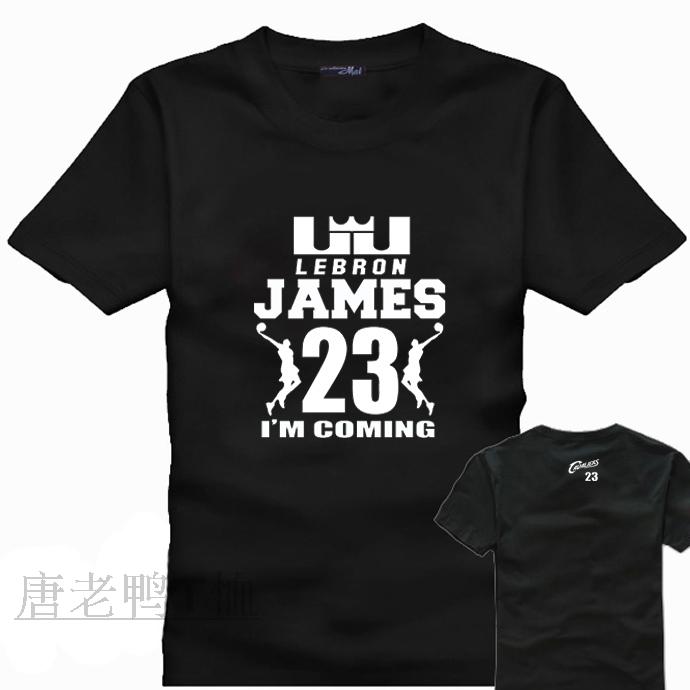 夏装新款詹姆斯短袖T恤小皇帝23号骑士篮球衣服宽松半袖体恤男女