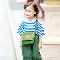 Child Packs Slanted Satchel Retro Art Sails Cloth Bag Red Army Bag Tide Boy Mens And Mens Bags Bag Lei Feng Spirit Generation DIY