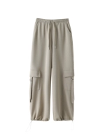 Одинарные брюки цвета хаки зеленого цвета [противное качество]