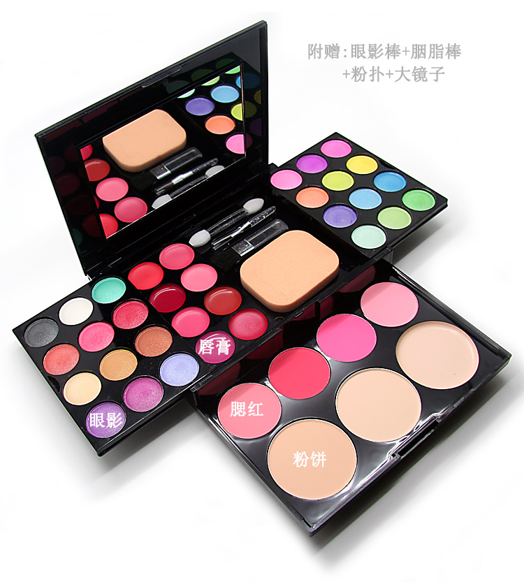 Trang điểm tấm bộ đầy đủ bộ bàn chải kết hợp giai đoạn trang điểm người mới bắt đầu son bóng ngọc trai bóng mắt 39 màu makeup set chính hãng kem chống nắng bb cream