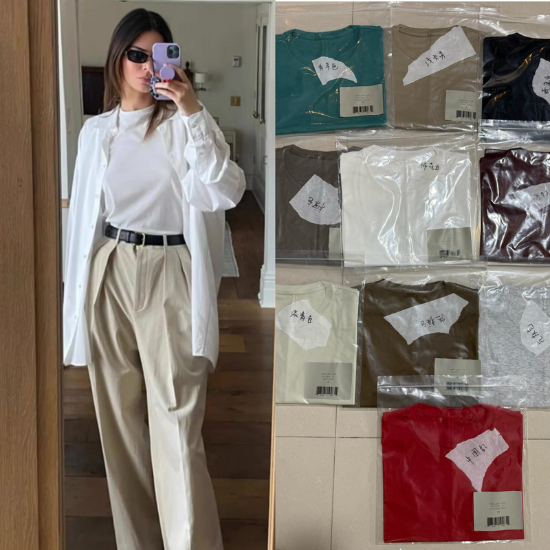 Row Signature Wesler Imported 110-Count Egyptian Cotton Silky Soft Slimming Regular Shoulder T-Shirt with French Stitching Short Sleeves Row Signature Wesler Imported 110-Count Egyptian Cotton Silky Soft Slimming Regular Shoulder T-Shirt with French Stitching Short Sleeves