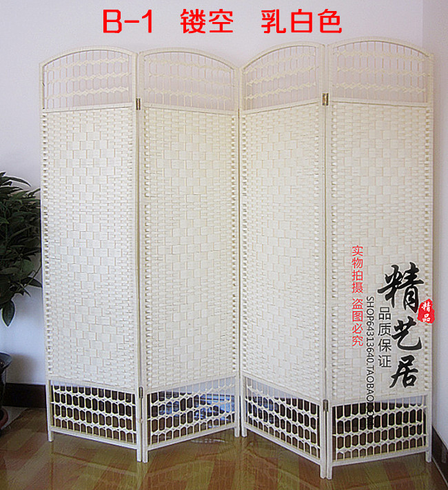 Straw screen partition fashion environmentally friendly home folding screen restaurant office restaurant living room balcony folding screen