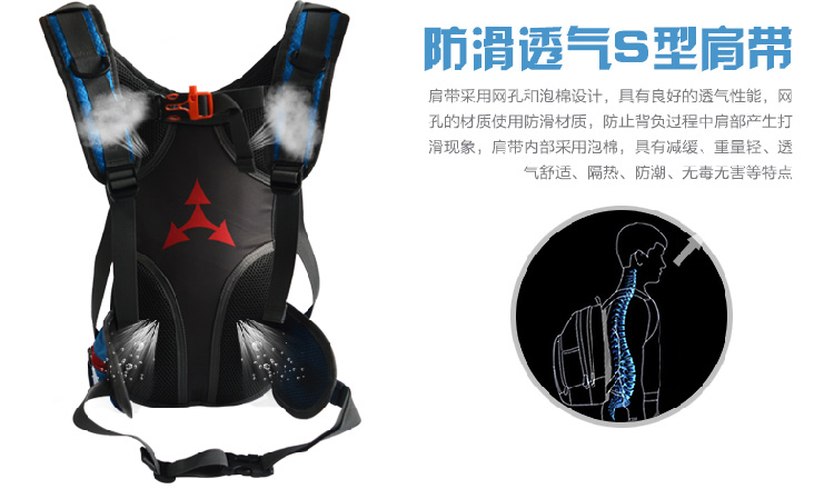 Đi xe đạp ba lô 15L lít nam giới và phụ nữ đi bộ chạy thể thao túi nhỏ thoáng khí không thấm nước túi ba lô ngoài trời nhỏ backpack local brand