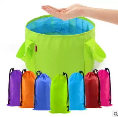 Folding basin 15L outdoor bucket wash face wash hands wash foot basin travel camping trip thick portable