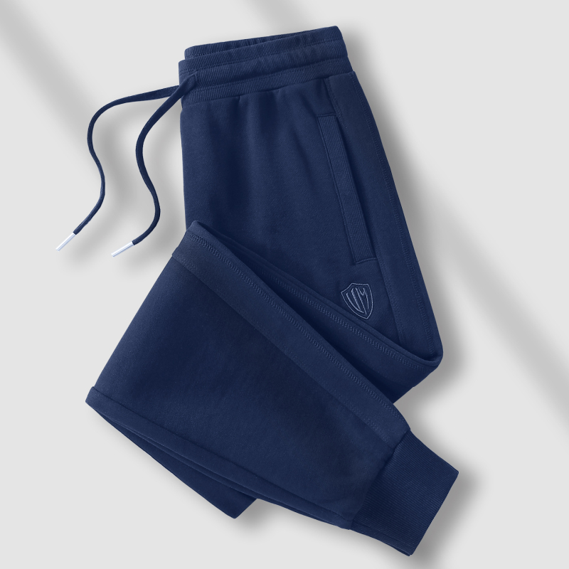 High-Waisted Retro Pure Cotton Navy Blue Casual Sweatpants for Women 2026 Spring and Autumn New Loose Harem Jogger Pants