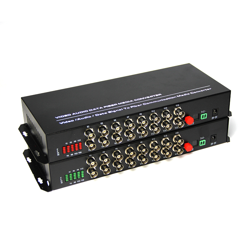 tanghu desktop type 16 channel pure video optical transceiver single mode single fiber 16 video optical transceiver fc port 20km1 pair