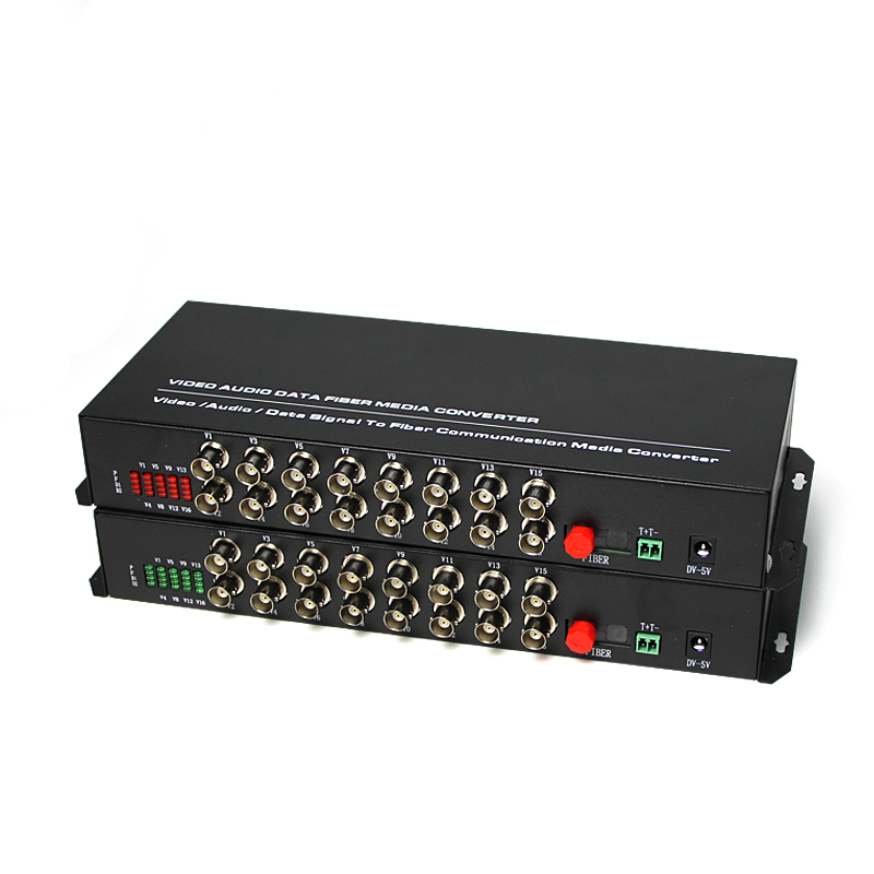 tanghu desktop type 16 channel pure video optical transceiver single mode single fiber 16 video optical transceiver fc port 20km1 pair