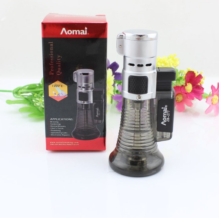Aomai lửa mạnh Omero máy tính để bàn bật lửa ba ngọn lửa thẳng ngọn lửa mạnh ngọn lửa sáng tạo những chiếc bật lửa độc và lạ