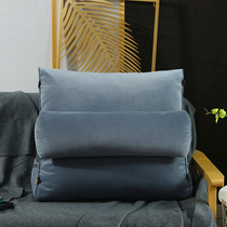Japanese washable cotton headboard cushion soft bag waist protection bed pillow triangle sofa large back cushion removable wash
