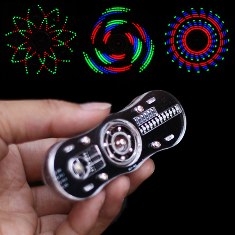 Single wafer LED fingertip top making kit with acrylic shell prose showing text pattern programable design