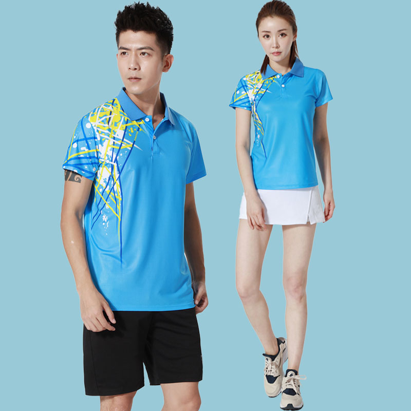 Table tennis sportswear men short sleeve suit female speed dry air leap team match training custom badminton jersey