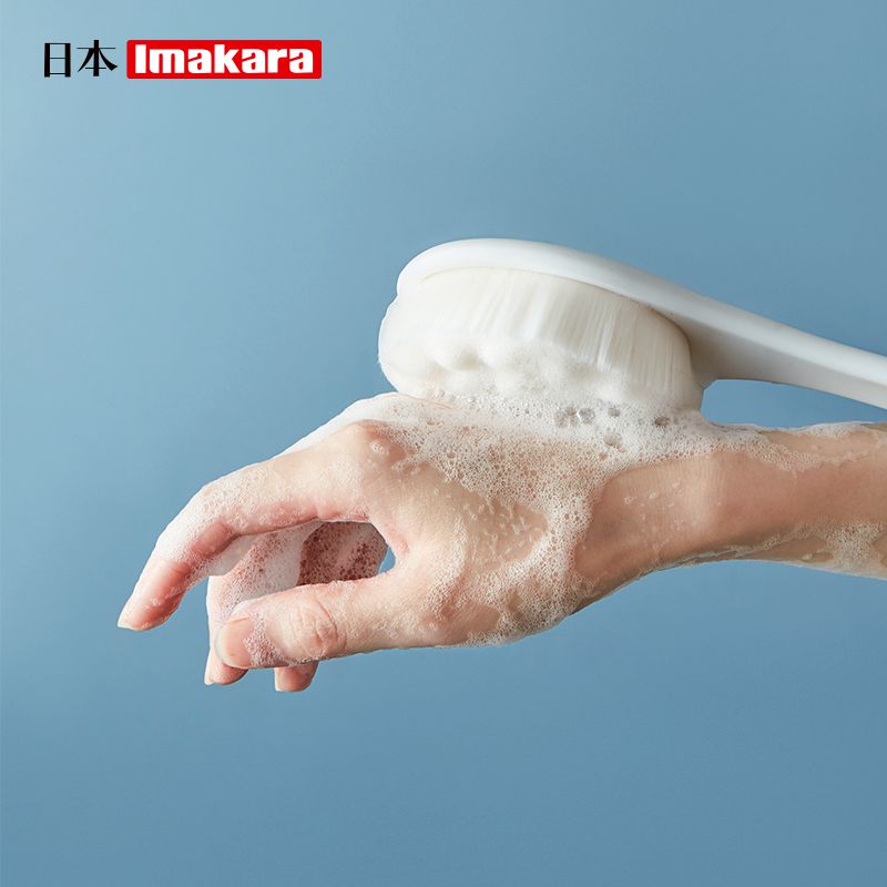 Bath Brush Bath bath brushed with long handle soft hair rubbing back adult rubbing and debater Japan rubbing mud does not hurt the back brush