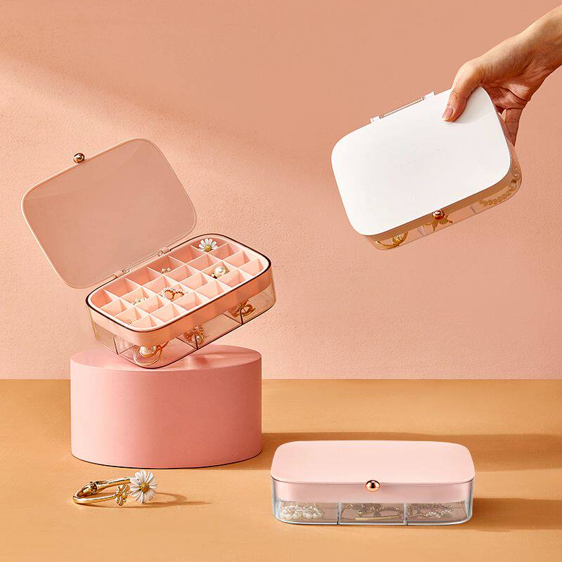 Jewelry Containing Box Earrings Earrings Necklace Bracelet Rings MULTIPLE LAYERS PORTABLE BOX ANTI-OXIDATION JEWELRY BOX