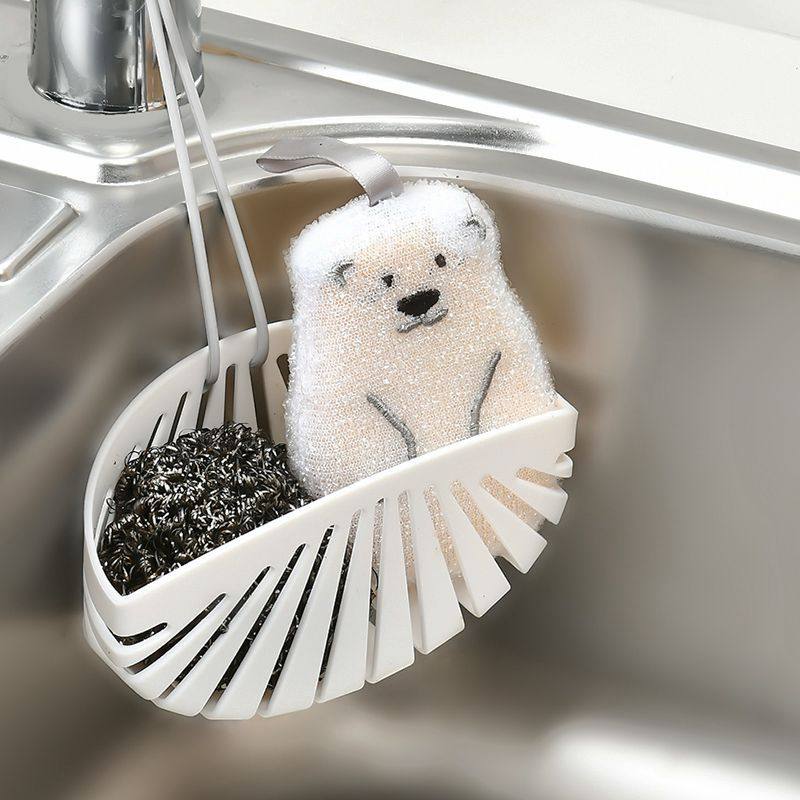 Sink asphalt basket hung bag multi-functional tap sponge shelf kitchen supplies dishwashing tank hung basket