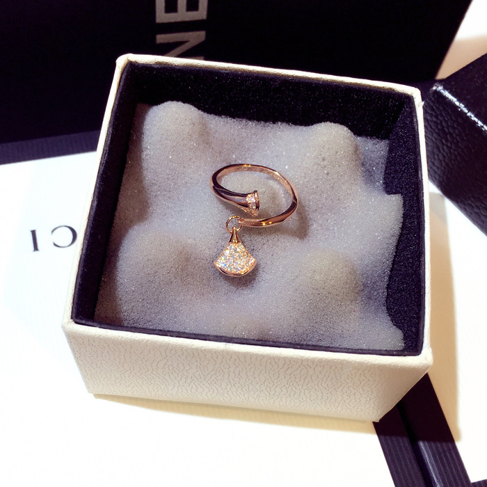 Dongdaemun thời trang mới Hàn Quốc Châu Âu và Mỹ tinh tế dát rhinestone tính khí hoang dã nhẫn mở nhẫn nhẫn vàng tây nam
