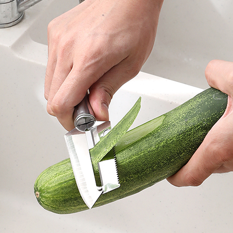 Stainless steel apple peeler water fruit knife multifunction melon planing kitchen cut lettuce with multiple use planing knife paring knife