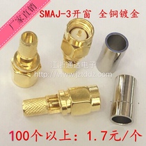 RF connector SMA-J-3 fenestration SMA male screw inner pin crimping 50-3 RG142 RG223 RG58