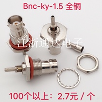All copper RF connector BNC-KY-1 5 BNC Q9 female waterproof with nut large hexagonal connection RG316 174