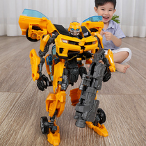 Deformation toy robot Bumblebee King Kong car Dinosaur alloy police car Boys children transform genuine