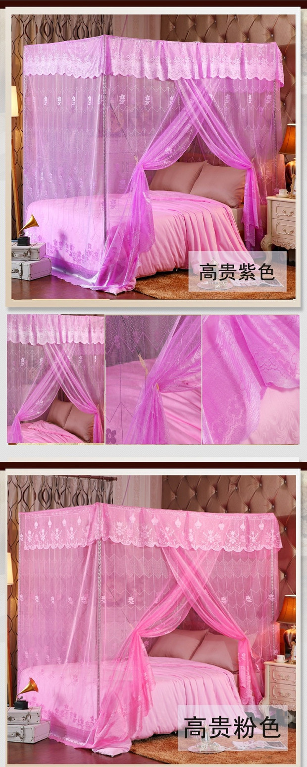 Cửa lưới chống muỗi truyền thống kiểu cũ không có khung nhà đơn cửa trên cùng dày hàng đầu chống bụi mã hóa 1,8 m 1,5m giường - Lưới chống muỗi mùng ngủ 4m