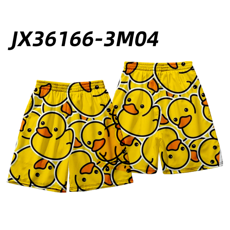 Little Duck Shorts Trendy Brand ins Five-Point Shorts Summer Unisex Beach Shorts Swim Trunks Cute Cartoon Casual Pants for Students