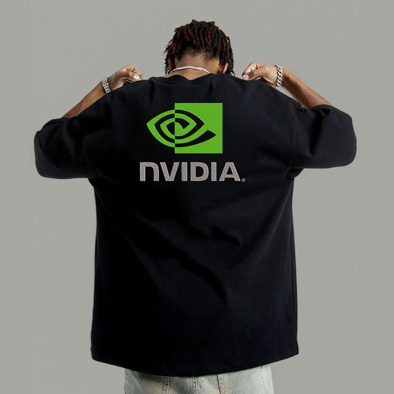 Nvidia Rtx Short-Sleeved T-Shirt Loose Heavyweight Pure Cotton 100% Embroidered Trendy Brand Personalized Sweatshirt Large Size Nvidia Rtx Short-Sleeved T-Shirt Loose Heavyweight Pure Cotton 100% Embroidered Trendy Brand Personalized Sweatshirt Large Size
