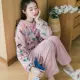 Mùa đông đồ ngủ flannel dày của phụ nữ bộ mặc nhà đẹp