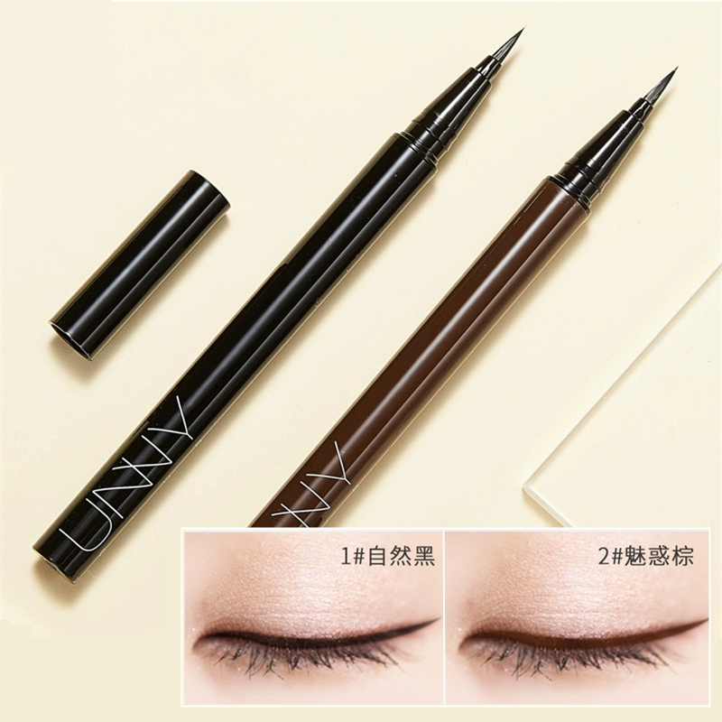 Đơn giản và dễ sử dụng Hàn Quốc UNNY bút kẻ mắt màu đen rất mỏng khô nhanh chống thấm nước và thấm mồ hôi và chống dầu - Bút kẻ mắt