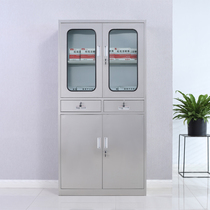 Stainless steel office drawer iron cabinet glass filing cabinet file cabinet documentation cabinet certificate cabinet medical equipment cabinet