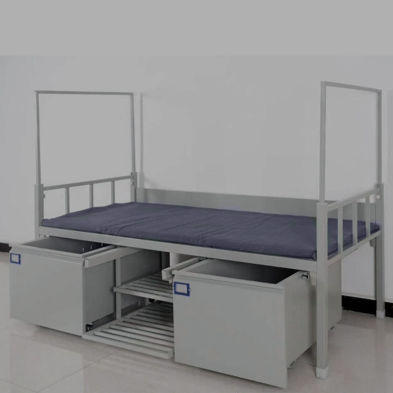 Steel single bed iron bed frame staff bunk bunk bed group dormitory standard bunk bed iron frame bed with storage