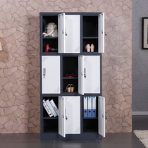 Nine-door member locker with lock tin cabinet modern storage multi-layer iron cabinet opening Cabinet