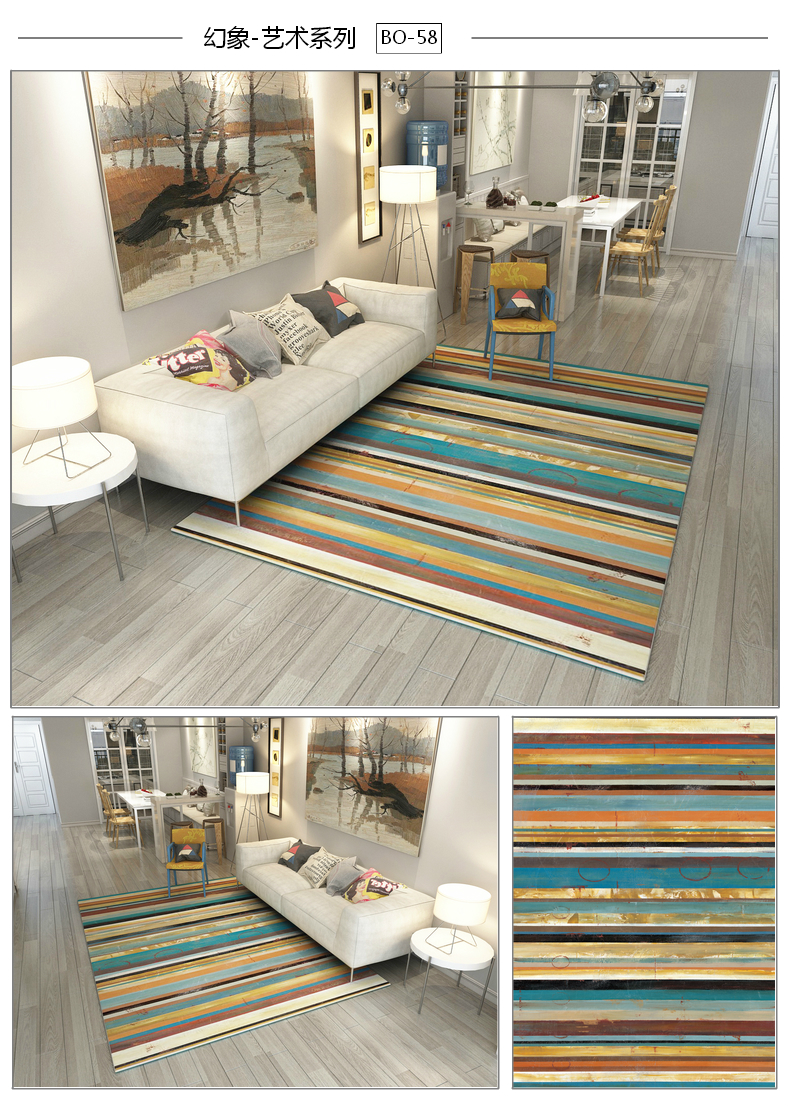 Tối giản hiện đại Bắc Âu trừu tượng nghệ thuật thảm phòng khách sofa bàn cà phê thảm phòng ngủ đầy đủ nhà hình chữ nhật - Thảm báo giá thảm trải sàn hội trường