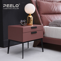 Nordic Light Lavish Bed Head Cabinet Princess Pink Cortex Soft Bag Creative Personality Locker Minima Bedside Cabinet