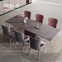 Pint Rock Plate Flex Table Grey Foldable Small Household Type Home Dining Table Modern Minimalist Minimalist Dining Table