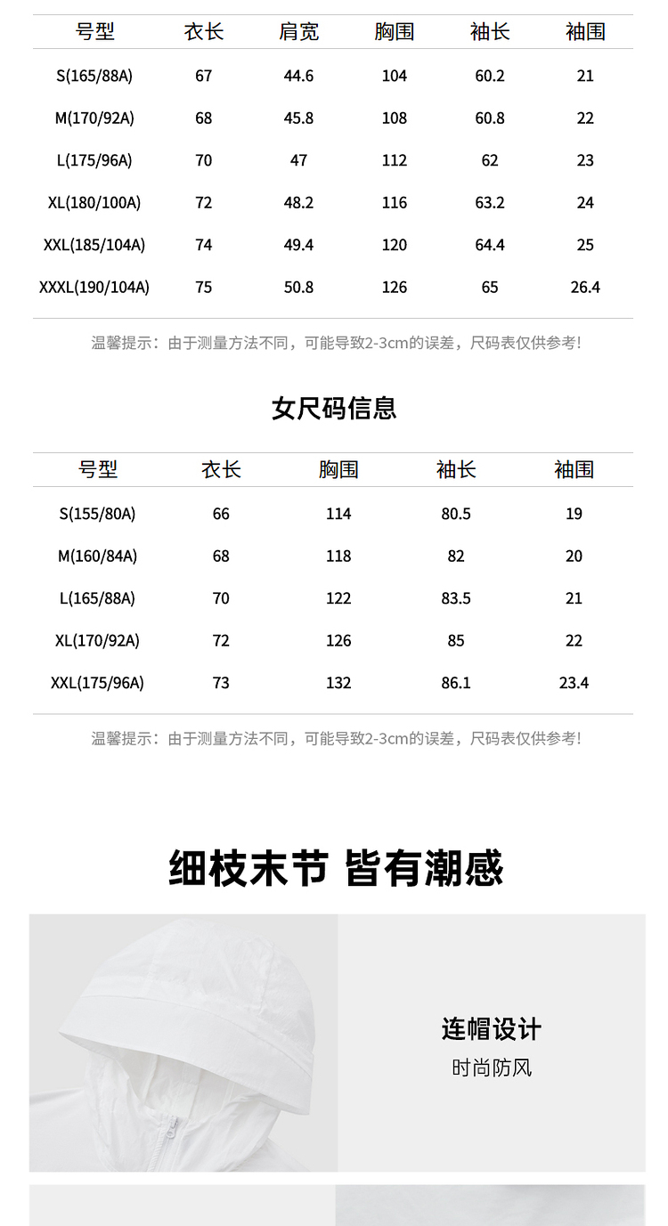 Discovery 男女款 20D超细尼龙 防晒皮肤风衣 UPF50+ 图9
