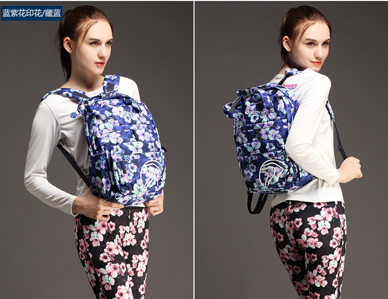 Khám phá ba lô ngoài trời nữ triều thời trang hoang dã 20L túi xách nhiều túi in ba lô giản dị balo hàng hiệu