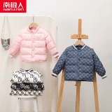 Детский легкий и тонкий пуховик, детская зимняя бархатная куртка для мальчиков, 2021 года, в западном стиле, утиный пух