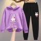 [1 комплект] Star Rabbit светло-фиолетовый + черные брюки