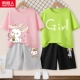 [2 комплекта хлопка] Pink/Rabbit+Mint Green/Girl+Grey/Bun Rabbit K+Black/Blue Skirt K