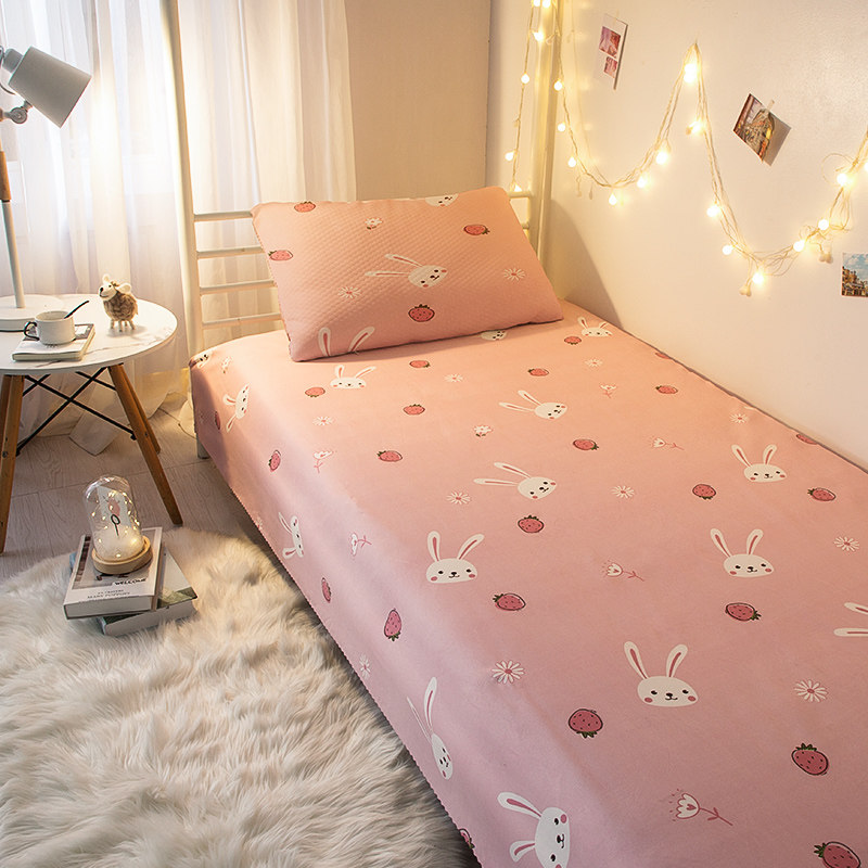Bed Sheet Single Piece Winter Mill Wool Washed Cotton Student Dorm Room Single 1 5m Bed Double Children Ins Nordic Adolescent Girls