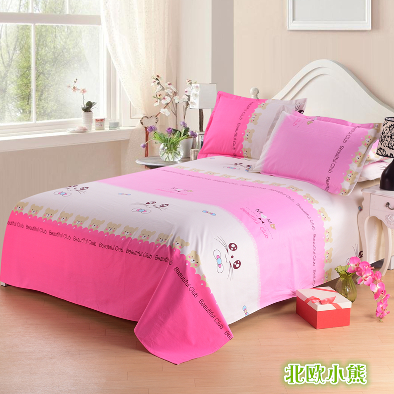 Cũ thô bông khăn trải giường gối ba bộ 1.8 m 1.5 m giường 2 mét giường mùa hè sheets mảnh duy nhất vải thô mat ga trải giường chống thấm