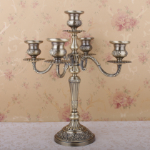 Home decoration European style candle holder wedding hotel candlelight dinner 5-head three-head alloy metal candle holder