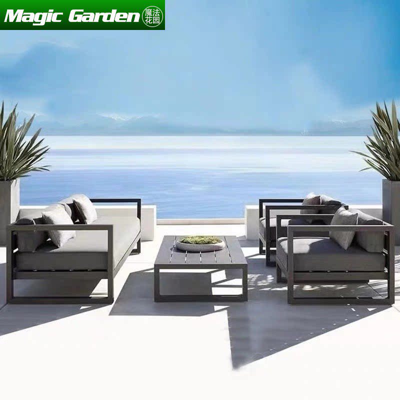 Spot Outdoor Aluminum Alloy Sofa Tea Table Casual Combination Pedal Garden Outdoor Modern Simple Small Balcony Furniture